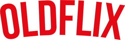 Logo com o nome da empresa, escrito: oldflix, no tom vermelho.